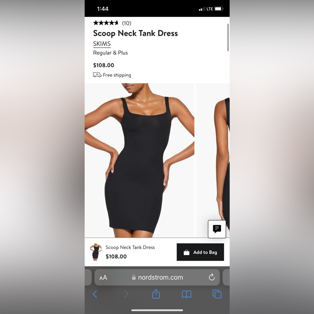 Skims black dress so cute